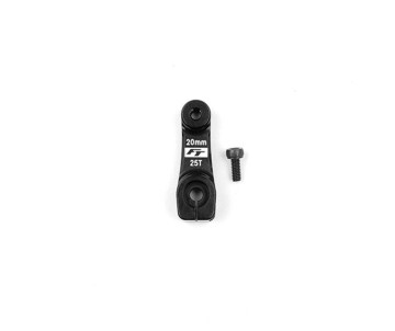 Team Associated RC8 FT Aluminum Clamping Servo Horn, 25t, 20mm, -2mm Offset