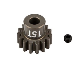 Team Associated FT Pinion Gear, 15T-MOD 1, 5mm shaft, aluminum