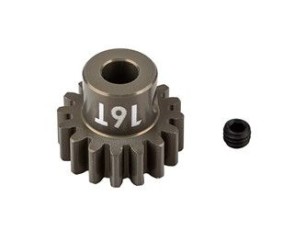 Team Associated FT Pinion Gear, 16T-MOD 1, 5mm shaft, aluminum