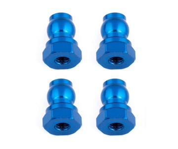 Team Associated Shock Bushings, 10 mm, blue aluminum