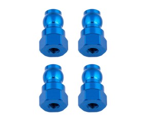Team Associated Shock Bushings, 12 mm, blue aluminum
