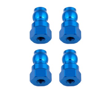 Team Associated Shock Bushings, 12 mm, blue aluminum