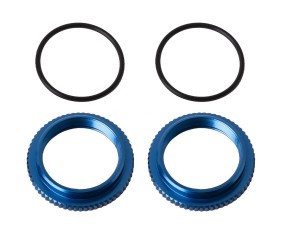 Team Associated 13mm Shock Collars, blue aluminum