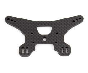 Team Associated B64 Rear Shock Tower, woven carbon fiber