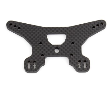 Team Associated B64 Rear Shock Tower, woven carbon fiber
