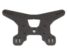 Team Associated B64 Rear Shock Tower, Long, woven carbon fiber