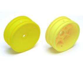 Team Associated 12mm Hex 2.2 Front Buggy Wheels (2)(Yellow) Team Associated 12mm Hex 2.2 Front Buggy Wheels (2)(Yellow)