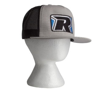Reedy Trucker Hat, Flat Bill - Silver/Black