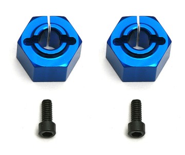 Team Associated 12mm Aluminum Clamping Wheel Hex Set (Blue) (2)