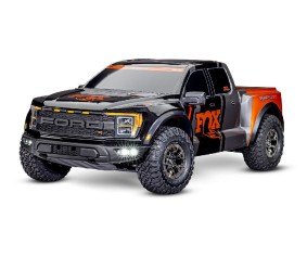 Traxxas Ford Raptor R (Fox): 1/10 Pro Scale 4WD Replica Truck. Ready-To-Race with TQi Traxxas Link Enabled 2.4GHz Radio System and Traxxas Stability Management (TSM). Brushless VXL-3s ESC (Fwd/Rev). Requires: Battery and Charger