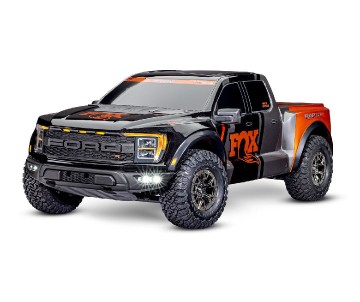 Traxxas Ford Raptor R (Fox): 1/10 Pro Scale 4WD Replica Truck. Ready-To-Race with TQi Traxxas Link Enabled 2.4GHz Radio System and Traxxas Stability Management (TSM). Brushless VXL-3s ESC (Fwd/Rev). Requires: Battery and Charger