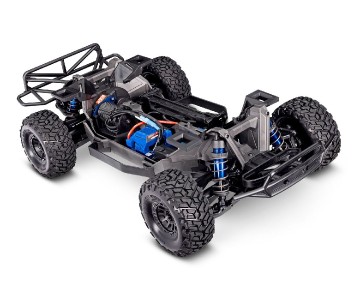 Traxxas Maxx Slash 1/8 Scale 4WD Brushless Electric Short Course Racing Truck with TQi™ Traxxas Link™ Enabled 2.4GHz Radio System & Traxxas Stability Management (TSM) - Blue. In-Store Sale Date March 22nd; Online Sale Date April 5