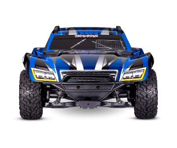Traxxas Maxx Slash 1/8 Scale 4WD Brushless Electric Short Course Racing Truck with TQi™ Traxxas Link™ Enabled 2.4GHz Radio System & Traxxas Stability Management (TSM) - Blue. In-Store Sale Date March 22nd; Online Sale Date April 5
