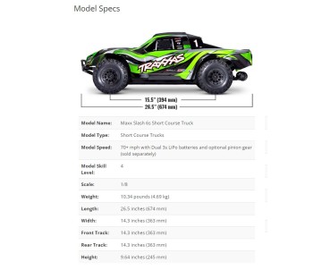 Traxxas Maxx Slash 1/8 Scale 4WD Brushless Electric Short Course Racing Truck with TQi™ Traxxas Link™ Enabled 2.4GHz Radio System & Traxxas Stability Management (TSM) - Blue. In-Store Sale Date March 22nd; Online Sale Date April 5