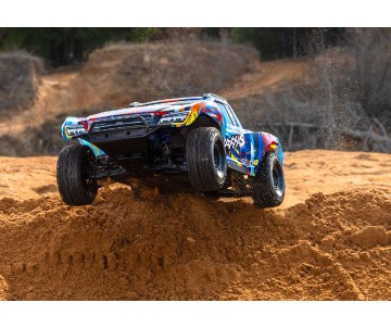 Traxxas Maxx Slash 1/8 Scale 4WD Brushless Electric Short Course Racing Truck with TQi™ Traxxas Link™ Enabled 2.4GHz Radio System & Traxxas Stability Management (TSM) - Rock n' Roll. In-Store Sale Date March 22nd; Online Sale Date April 5
