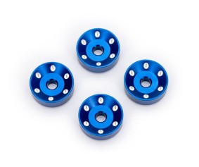 Traxxas Wheel washers, machined aluminum, blue (4)