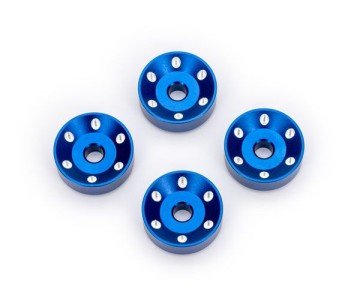 Traxxas Wheel washers, machined aluminum, blue (4)