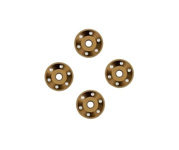 Traxxas Wheel washers, machined aluminum, bronze (4)
