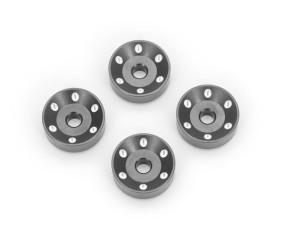 Traxxas Wheel washers, machined aluminum, gray (4)