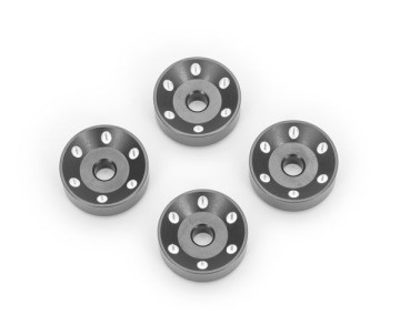Traxxas Wheel washers, machined aluminum, gray (4)