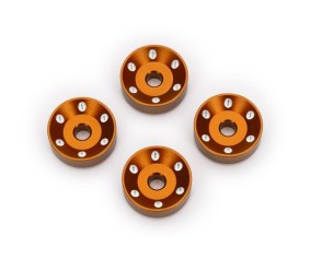 Traxxas Wheel washers, machined aluminum, orange (4)