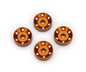 Traxxas Wheel washers, machined aluminum, orange (4)