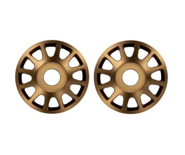 Traxxas Wheel centers, Method Race Wheels 703 Beadlock (6061-T6 aluminum, bronze-anodized)/ 2.5x10mm CS (12) (beadlock rings sold separately) (2)