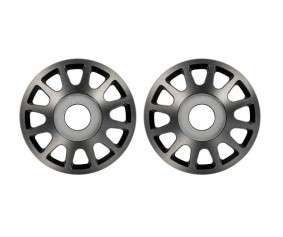 Traxxas Wheel centers, Method Race Wheels 703 Beadlock (6061-T6 aluminum, gray-anodized)/ 2.5x10mm CS (12) (beadlock rings sold separately) (2)