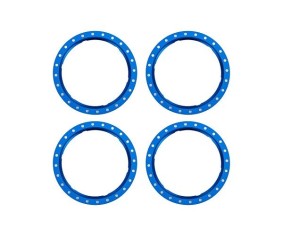 Traxxas Beadlock rings, blue (machined aluminum) (4)