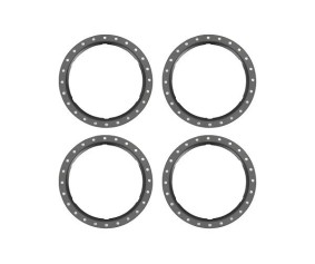 Traxxas Beadlock rings, gray (machined aluminum) (4)