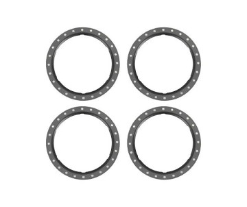 Traxxas Beadlock rings, gray (machined aluminum) (4)