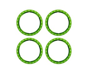 Traxxas Beadlock rings, green (machined aluminum) (4)