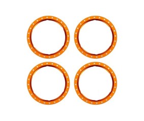 Traxxas Beadlock rings, orange (machined aluminum) (4)