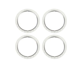 Traxxas Beadlock rings, silver (machined aluminum) (4)