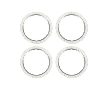 Traxxas Beadlock rings, silver (machined aluminum) (4)