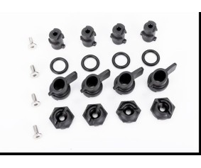 Traxxas Nuts, hatch mounting (hex nuts (4), wing nuts (4))/ shafts (4)/ o-rings (4)/ 3x8mm CCS (stainless) (4)