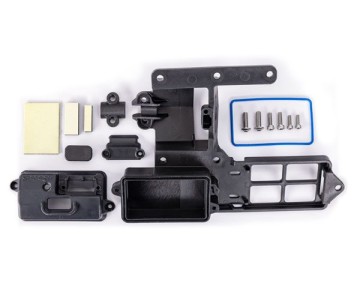 Traxxas Electronics tray with RPM mount/ stuffing tube clamp/ 2.5x8mm CS (stainless) (2)/ 3x10mm CS (stainless) (2)/ 4x12mm BCS (stainless) (2)