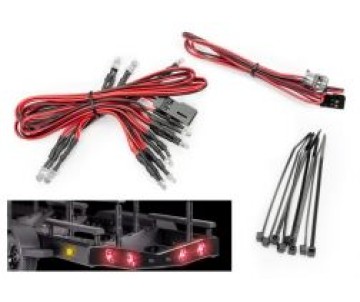 Traxxas Wire harness, LED lights/ zip ties (10)/ zip tie mounts (4) (fits #10350 & 10650 boat trailers)