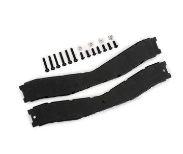 Traxxas Crossmember, front (top & bottom), boat trailer/ 3x8mm BCS (black stainless) (7)/ 3x15mm CS (black stainless) (6)/  M3x0.5mm square nuts (4)
