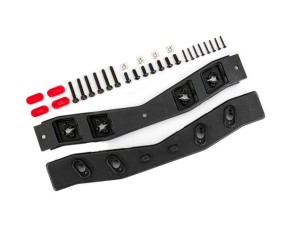 Traxxas Crossmember, rear (top & bottom), boat trailer/ tail light lens (4)/ 1.6x10mm BCS (black stainless) (8)/ 3x5mm BCS (black stainless) (7)/ 3x15mm CS (black stainless) (6)/ M3x0.5mm square nuts (4))