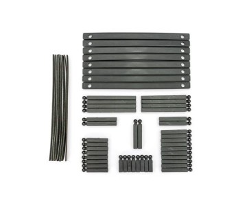 Traxxas Support posts, boat trailer (17mm (8), 30mm (8), 35mm (2), 37mm (8), 38mm (2), 40mm (2), 43mm (2), 65mm (4), 70mm (4))/ bunk boards (8)