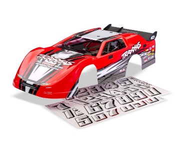 Traxxas Body, Slash Late Model, red (painted, decals applied) (assembled with front & rear body latches and body support for clipless mounting) Traxxas Body, Slash Late Model, red (painted, decals applied) (assembled with front & rear body latches and body support for clipless mounting)
