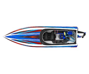 Traxxas Disruptor: brushless 4S boat with Rapid Right, TQ 2.4 GHz 2-channel radio system, Velineon VXL-4S Marine speed control with brushless outrunner motor, and factory-applied graphics. Requires: batteries and charger - Blue Traxxas Disruptor: brushless 4S boat with Rapid Right, TQ 2.4 GHz 2-channel radio system, Velineon VXL-4S Marine speed control with brushless outrunner motor, and factory-applied graphics. Requires: batteries and charger - Blue