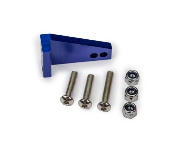 Traxxas Rudder arm, aluminum/ 3x15mm BCS (stainless) (2)/ 3x18mm BCS (stainless) (1)/ NL 3.0 (3)