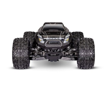 Mini Maxx: Maxx-scale monster truck, fully assembled, Ready-To-Race®, with TQ™ 2.4 GHz radio system, Bl-2s™ Brushless Power System, and clipless® painted body. Includes 2-cell LiPo battery and 2-amp USB-C charger - Black