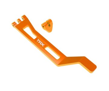 Traxxas Battery hold-down, hold-down post (orange-anodized 6061-T6 aluminum)/ 3x15mm BCS (with threadlock) (1)