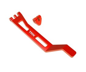 Traxxas Battery hold-down, hold-down post (red-anodized 6061-T6 aluminum)/ 3x15mm BCS (with threadlock) (1)