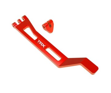 Traxxas Battery hold-down, hold-down post (red-anodized 6061-T6 aluminum)/ 3x15mm BCS (with threadlock) (1)