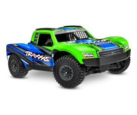 Traxxas Mini Slash 4X4: 4WD short course truck, fully assembled, Ready-To-Race®, with TQ™ 2.4 GHz radio system, Bl-2s™ Brushless Power System, and clipless® painted body. Includes 2-cell LiPo battery and 2-amp USB-C - Green