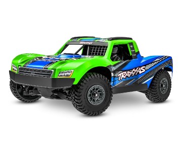 Traxxas Mini Slash 4X4: 4WD short course truck, fully assembled, Ready-To-Race®, with TQ™ 2.4 GHz radio system, Bl-2s™ Brushless Power System, and clipless® painted body. Includes 2-cell LiPo battery and 2-amp USB-C - Green